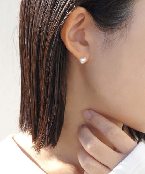 「anq.」 ピアス(両耳用) ONE SIZE ホワイト レディース_画像2