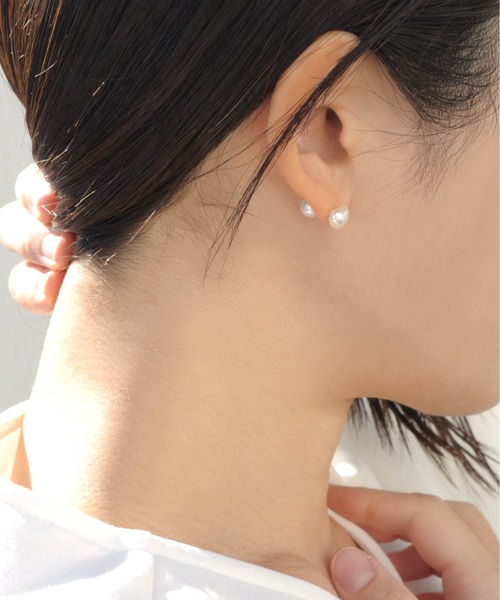 「anq.」 ピアス(両耳用) ONE SIZE ホワイト レディース_画像3