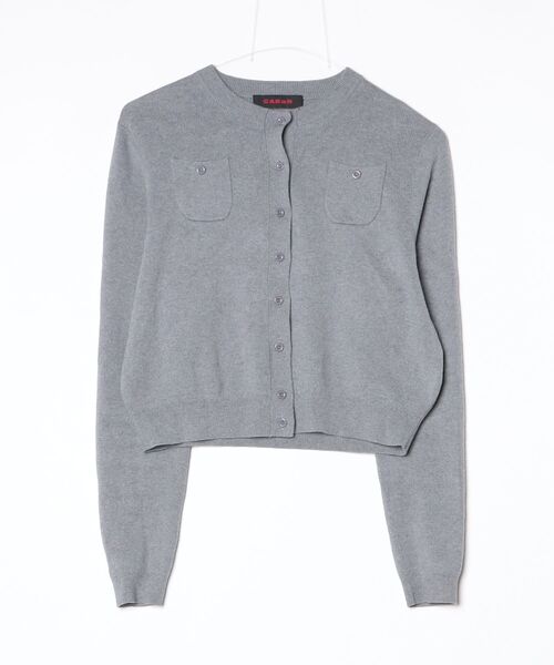 XS キャバン　カーディガン　ライトグレー ニット レディース グレー X-SMALL ニットカーディガン CABaN（キャバン） トップス