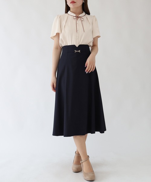 「ASTORIA ODIER」 半袖ブラウス SMALL ベージュ レディース_画像2
