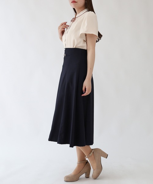 「ASTORIA ODIER」 半袖ブラウス SMALL ベージュ レディース_画像4