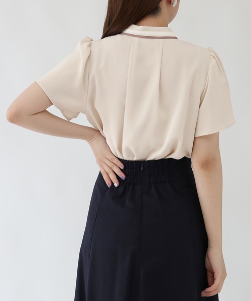 「ASTORIA ODIER」 半袖ブラウス SMALL ベージュ レディース_画像5