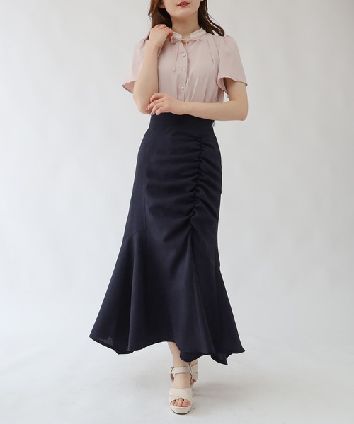 「ASTORIA ODIER」 半袖ブラウス SMALL ベージュ レディース_画像7
