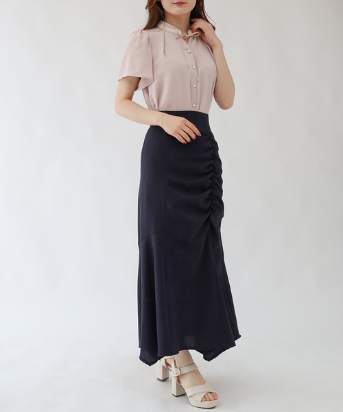 「ASTORIA ODIER」 半袖ブラウス SMALL ベージュ レディース_画像9