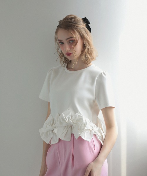 MERAKI リボンフリルトップス レディース : ZOZOTOWN Yahoo!店 - 通販