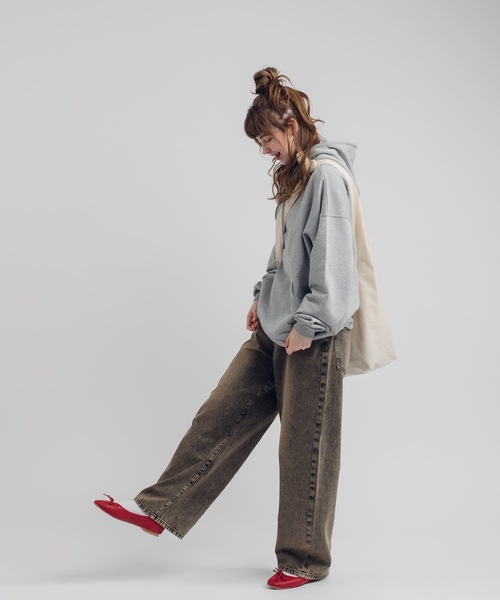 「MUHET」 デニムパンツ X-LARGE ダークブルー レディース_画像2