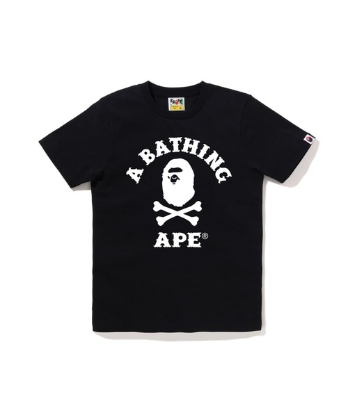 tシャツ APE CROSSBONE COLLEGE TEE レディースの画像