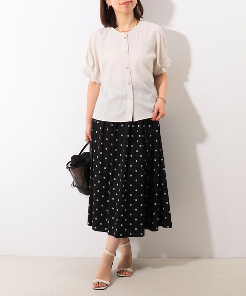 「NOLLEY'S LIGHT」 半袖ブラウス 38 ラベンダー レディース_画像7