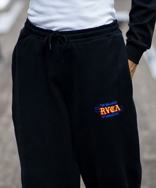 「RVCA」 スウェットパンツ LARGE ブラック メンズ_画像3