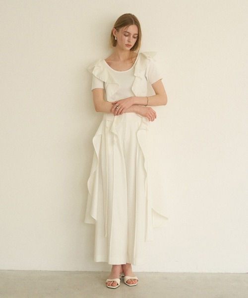 パンツ Cape Ribbon Pintuck Pants レディース