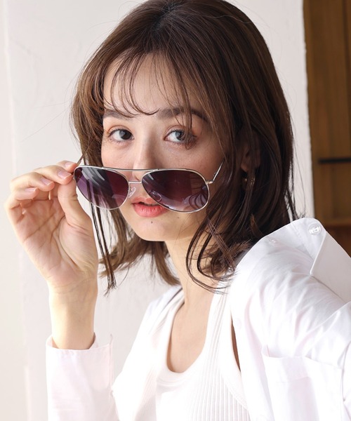 ORNITE. サングラス uvカット ティアドロップサングラス カラーレンズ