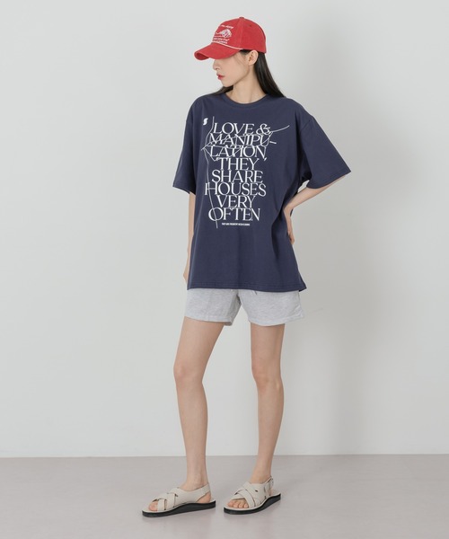 「FOLLOWIN」 半袖Tシャツ FREE ライトグレー レディース_画像2