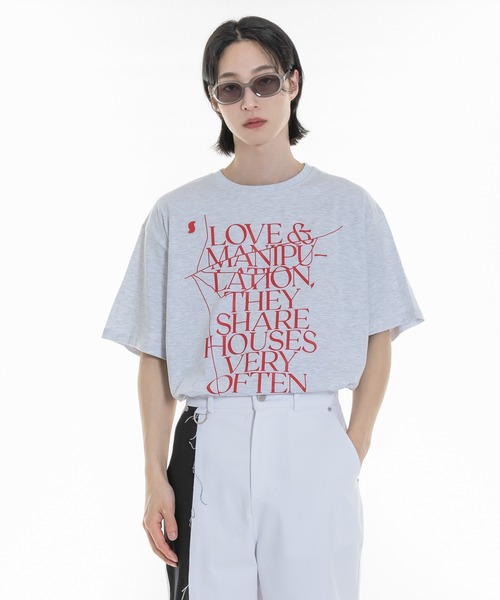 「FOLLOWIN」 半袖Tシャツ FREE ライトグレー レディース_画像4