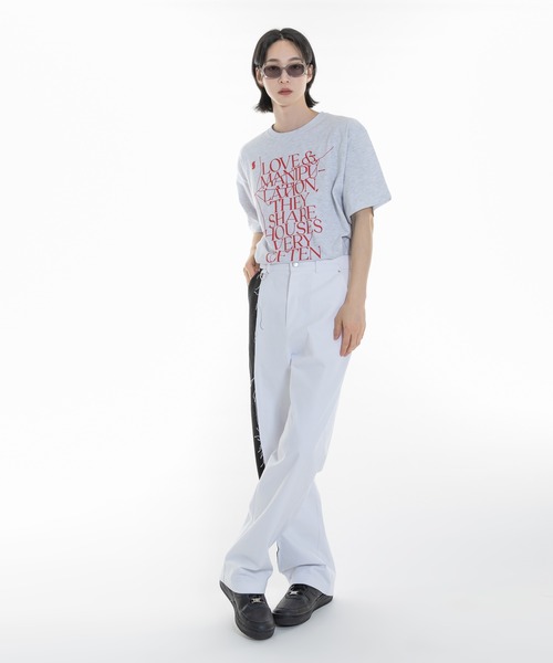 「FOLLOWIN」 半袖Tシャツ FREE ライトグレー レディース_画像5