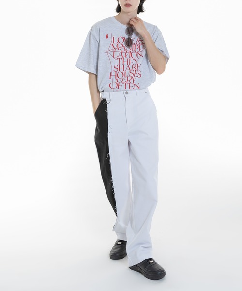 「FOLLOWIN」 半袖Tシャツ FREE ライトグレー レディース_画像9