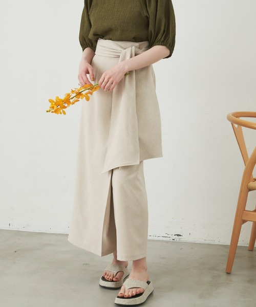 「hinari」 ロングスカート MEDIUM ブラック レディース_画像3
