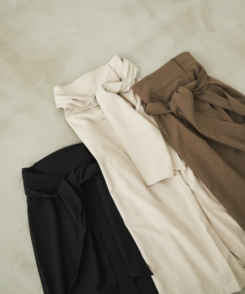 「hinari」 ロングスカート MEDIUM ブラック レディース_画像4