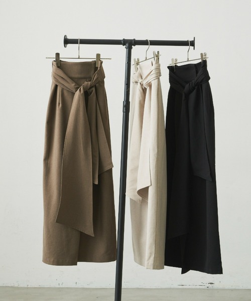 「hinari」 ロングスカート MEDIUM ブラック レディース_画像5