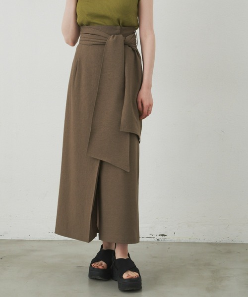 「hinari」 ロングスカート MEDIUM ブラック レディース_画像6