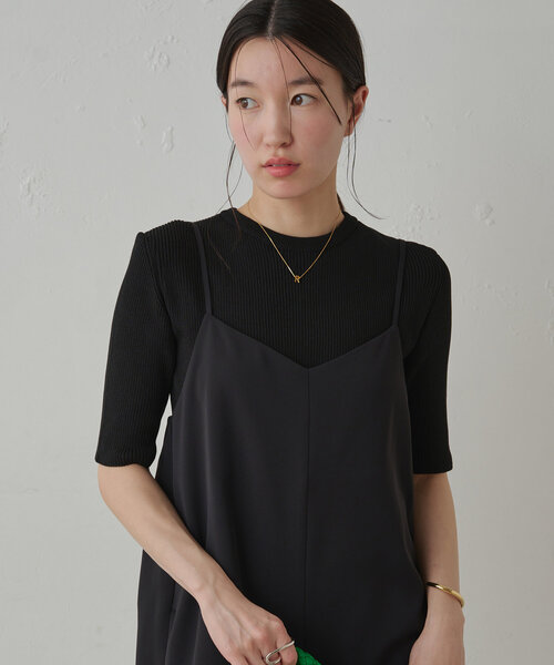 「LOUNGEDRESS」 7分袖ニット FREE ブラウン レディース_画像2