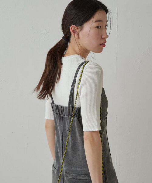 「LOUNGEDRESS」 7分袖ニット FREE ブラウン レディース_画像9