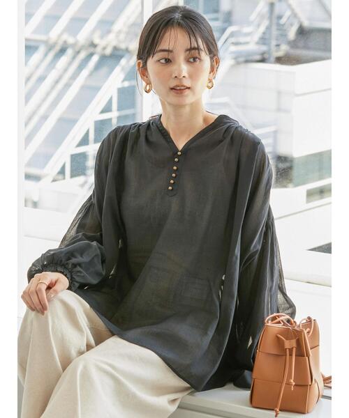 「AMERICAN HOLIC」 長袖ブラウス M ライトグレー レディース_画像3
