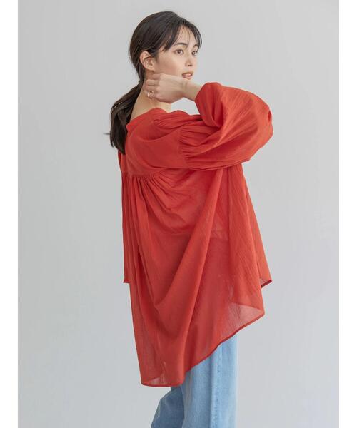 「AMERICAN HOLIC」 長袖ブラウス M ライトグレー レディース_画像7