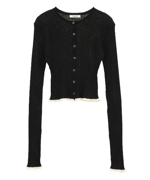 CLANE（クラネ） カーディガン 「CLANE/クラネ」CONTRAST TRIM SHEER