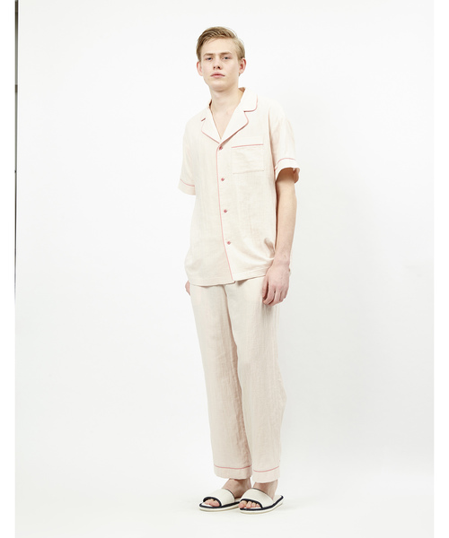 海外正規品 ルームウェア パジャマ メンズワッシャーダブルガーゼパジャマロングパンツ 第1位獲得 Alrayan University Edu Ye