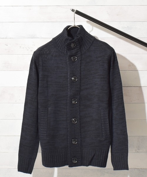 Bling Leads カーディガン 「Bling Leads」ニット素材ハイネック