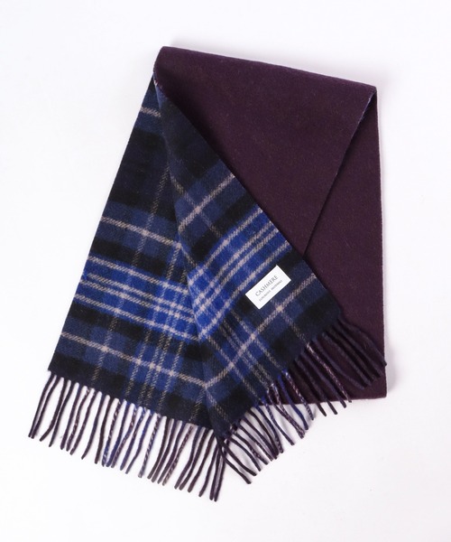 マフラー CASHMERE MUSEUM カシミヤ100%リバーシブルマフラー メンズ レディース