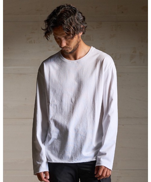wjk tシャツ wide cut-off crew-neck L/S メンズ : ZOZOTOWN Yahoo!店