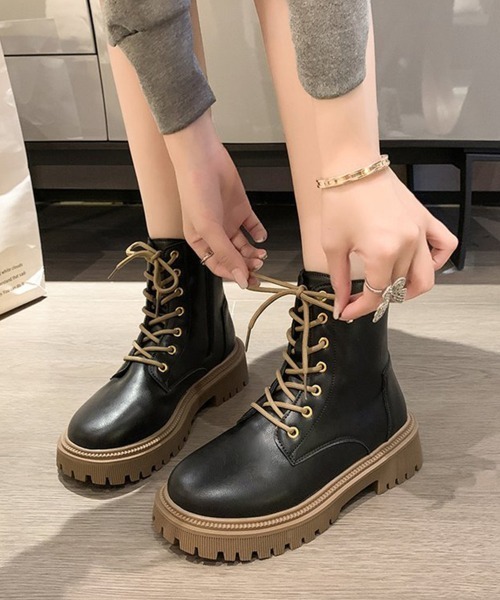 miniministore（ミニミニストア） ブーツ 厚底ショートブーツ 韓国