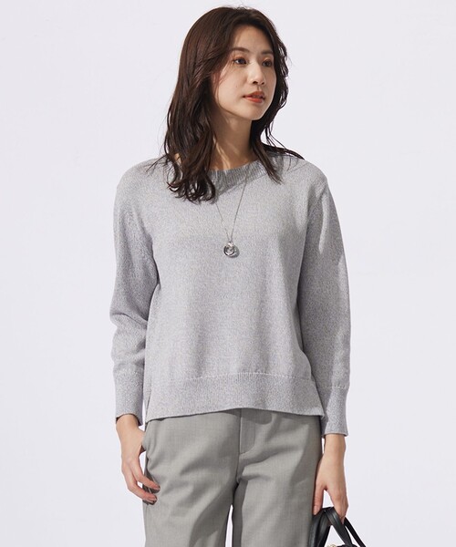 ニット セーター 「洗える」GIMA COTTON プルオーバー ニット レディース