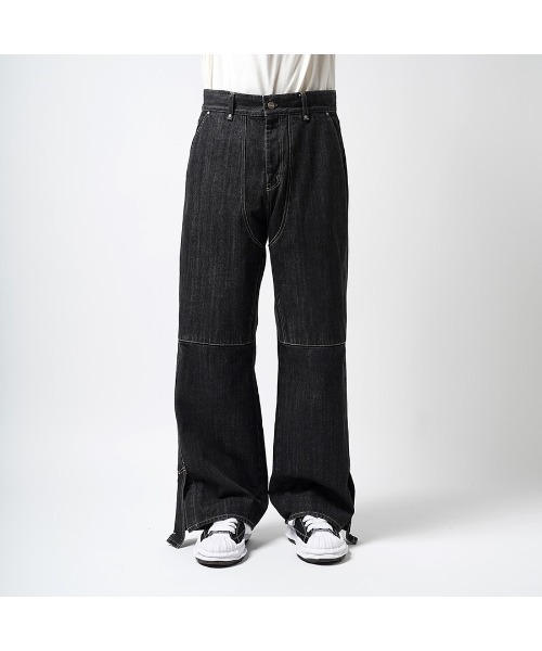 【STUDIOTABLE】DOUBLE WAIST WIDE DENIM★韓国商品 韓国 STUDIOTABLE(スタジオテーブル) デニム・ジーパン