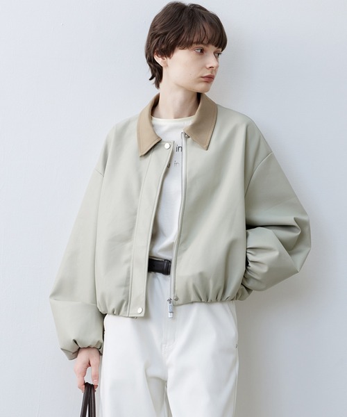 tageechita　バルーンヘム デザインショートジャケット tageechita ブルゾン アウター 「tageechita」バルーンシルエット