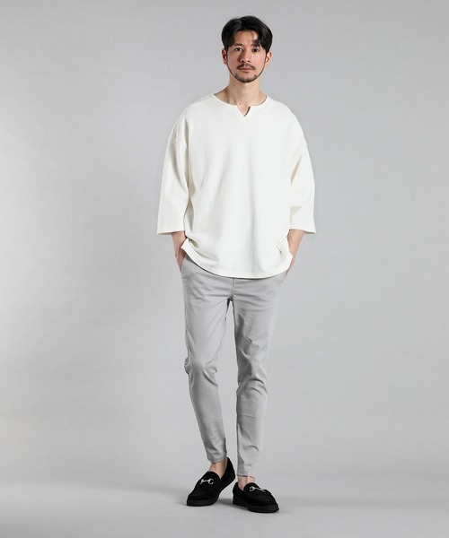 LANVIN en Bleu トレーナー スウェット 麻混ミニ裏毛 7分袖