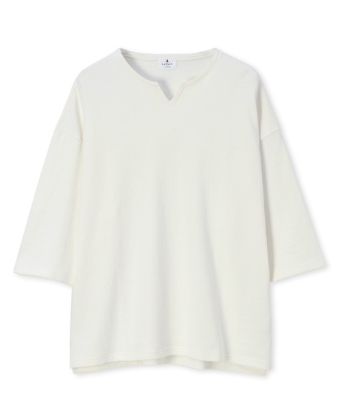 LANVIN en Bleu トレーナー スウェット 麻混ミニ裏毛 7分袖