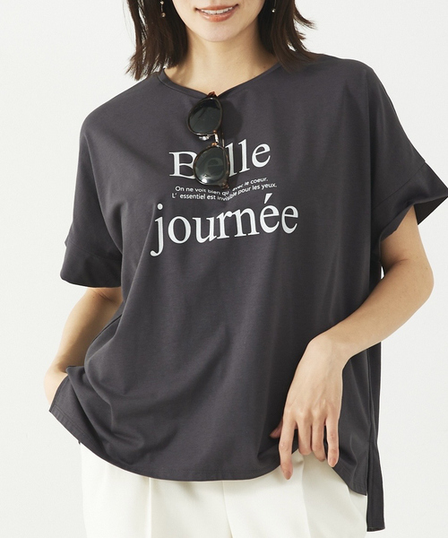 abahouse mavie（アバハウスマヴィ） tシャツ ワイドロゴT/半袖/夏服/T