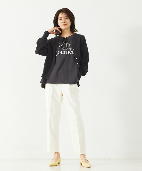 abahouse mavie（アバハウスマヴィ） tシャツ ワイドロゴT/半袖/夏服/T