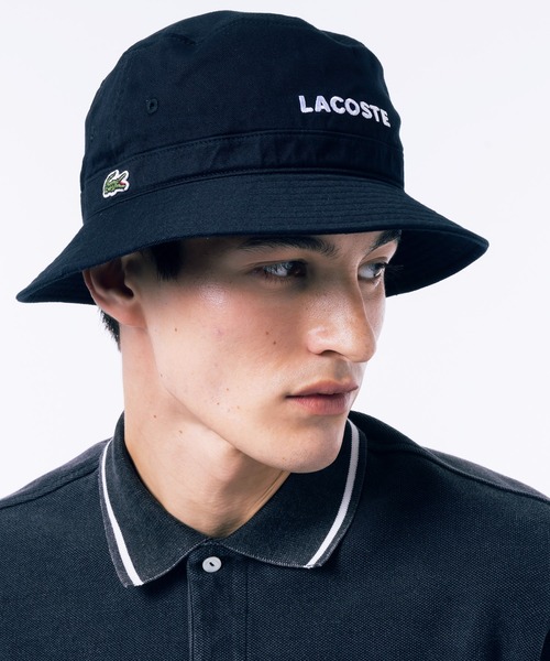 LACOSTE 帽子 ハット エッセンシャルバケットハット メンズ