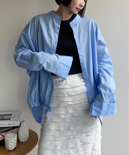 ブラウス シャツ バックギャザーシャツ レディース ap retro ブラウス シャツ バックギャザーオーバーシャツ