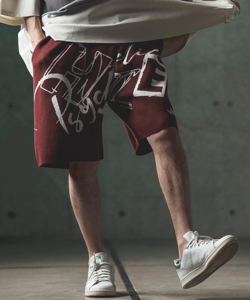 GLIMCLAP パンツ mp12258- Jacquard texture shorts ショート