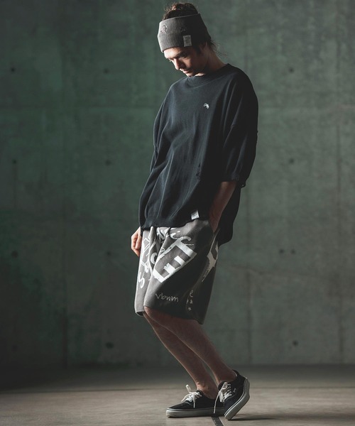 GLIMCLAP パンツ mp12258- Jacquard texture shorts ショート