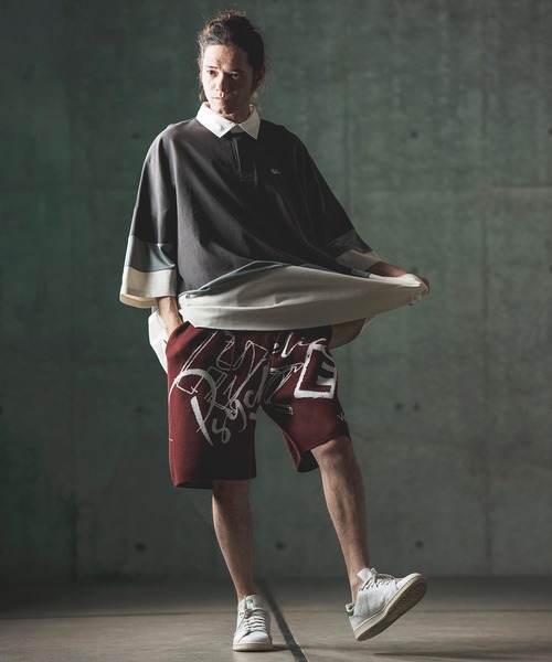 GLIMCLAP パンツ mp12258- Jacquard texture shorts ショート