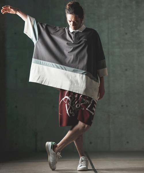 マーブル柄ショートパンツ GLIMCLAP パンツ mp12258- Jacquard texture shorts ショート