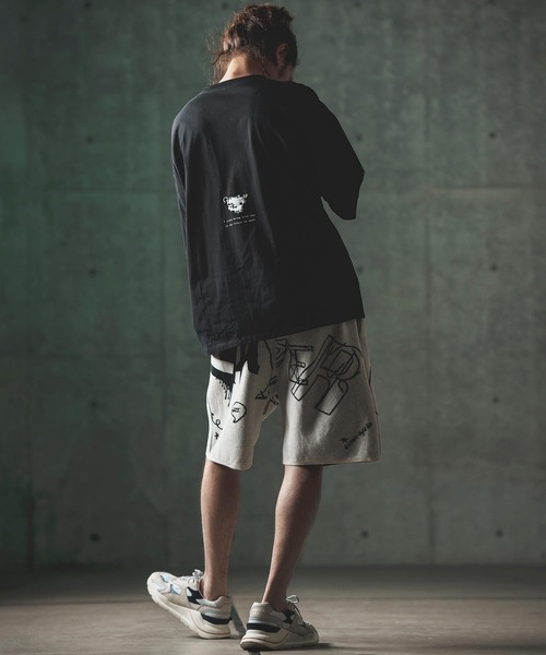 GLIMCLAP パンツ mp12258- Jacquard texture shorts ショート