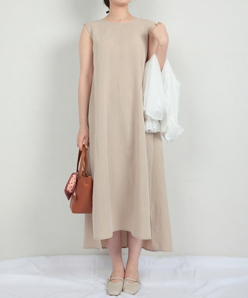 ✨試着のみ✨andor 冷感ノースリーブ ロングワンピース HUG.U ワンピース レディース ノースリーブ ロング ロング