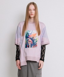 【大幅値下げ】AULA AILAオーバーサイズ Tシャツ AULA AILA tシャツ リーフプリントTシャツ レディース