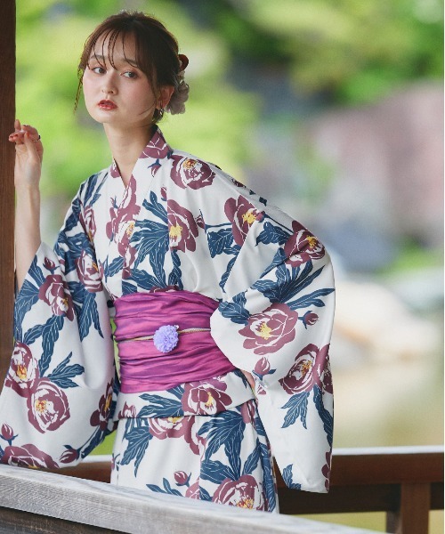 ad thie 浴衣 アソート柄 セパレート浴衣3点セット スカート